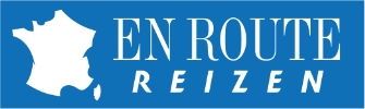 Logo van En Route Reizen met Frankrijk kaart